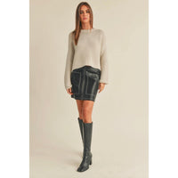 Round Neck Sweater Top (2 Colors)