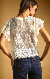 Lace Scalloped Top