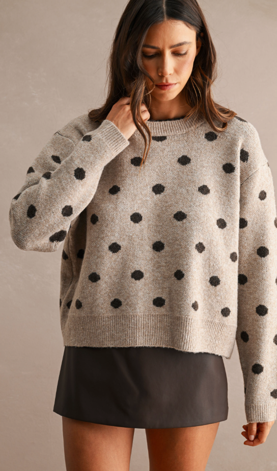 Polka Mocha Sweater