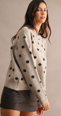 Polka Mocha Sweater