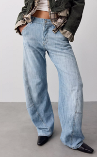Highland Low-Rise Twisted Bowed Jeans