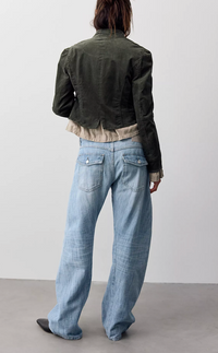Highland Low-Rise Twisted Bowed Jeans
