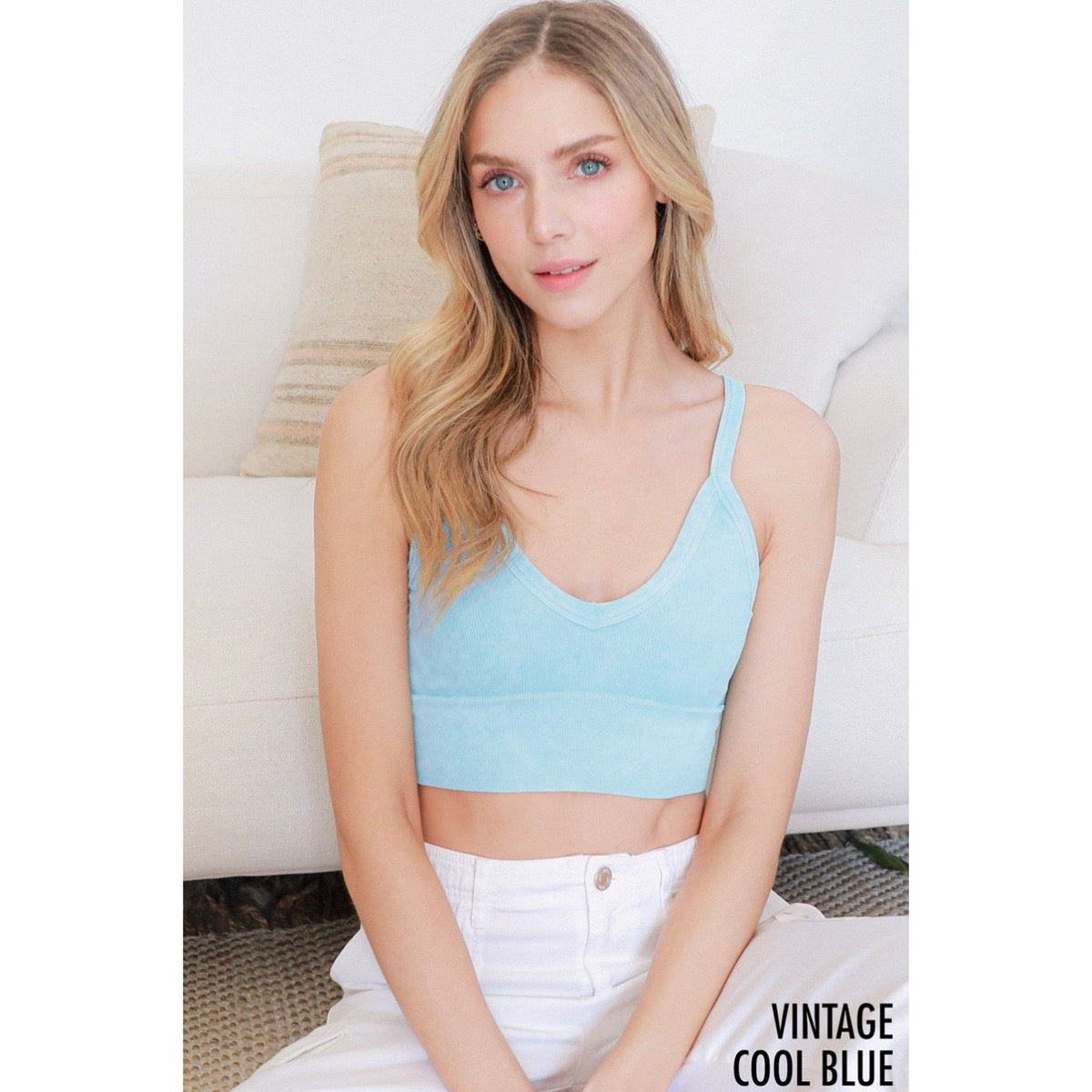 Vintage V Neck Bra Top (3 Colors)