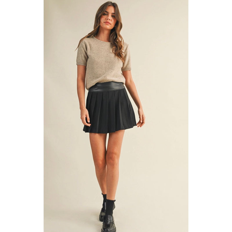 Short Sleeve Crewneck Sweater