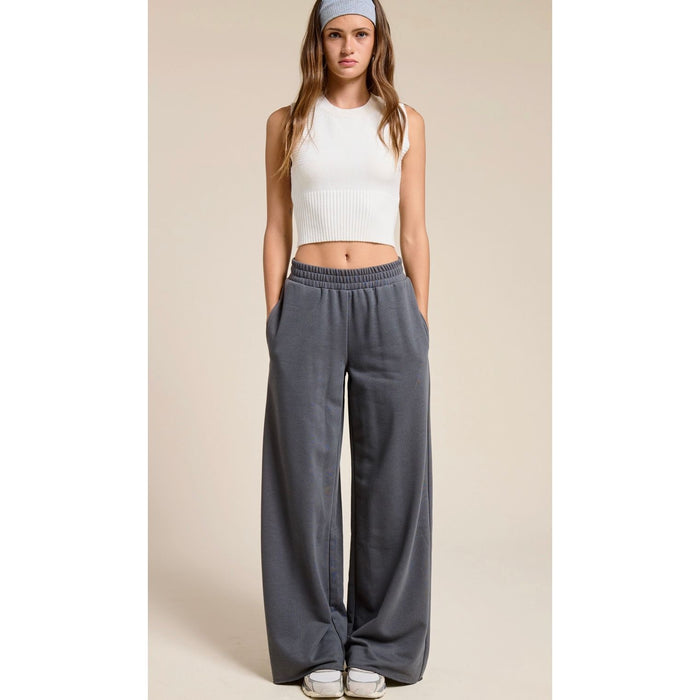 Wide Leg Cotton Joggers (2 Colors)