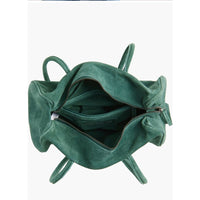 Sierra Suede Shoulder Bag - Emerald