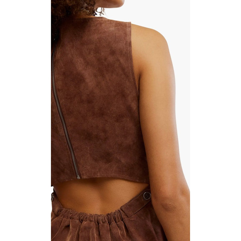 atlas suede mini dress Free People Atlas Suede Mini Dress in Chicory Coffee