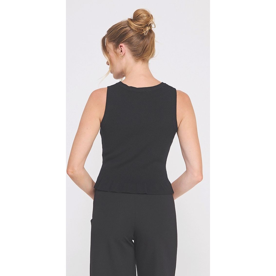 Soft Ribbed Peplum Top (2 Colors)