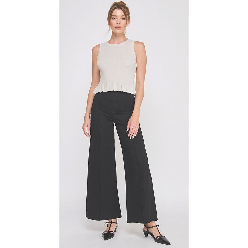 Soft Ribbed Peplum Top (2 Colors)