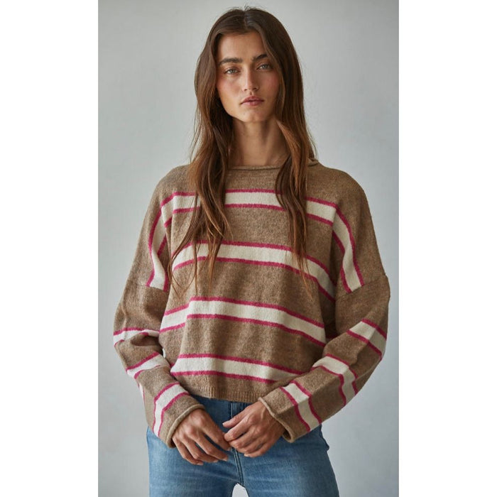 Mocha Loca Striped Sweater