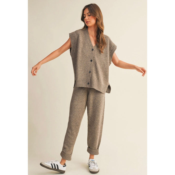 Luxe Lounge Pant Mushroom (Part of a Matching Set)