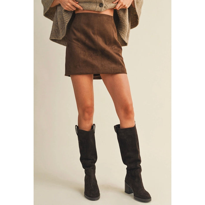 Thankful For Suede Skirt