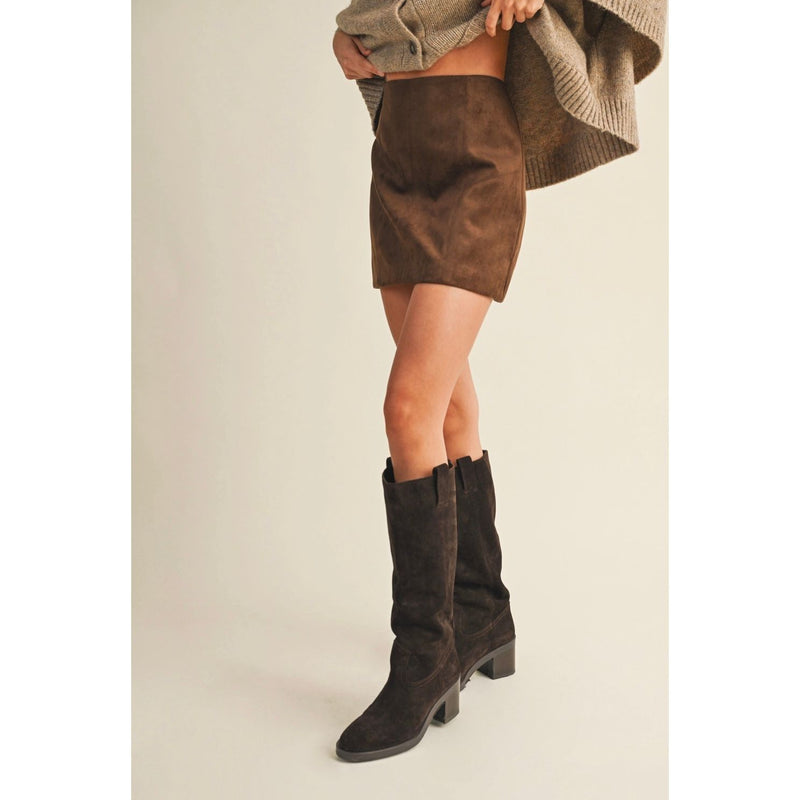 Thankful For Suede Skirt