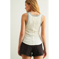 Ribbed Contrasted Tank (2 Colors)