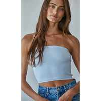 Seamless Ribbed Tube Top (6 Color Options)