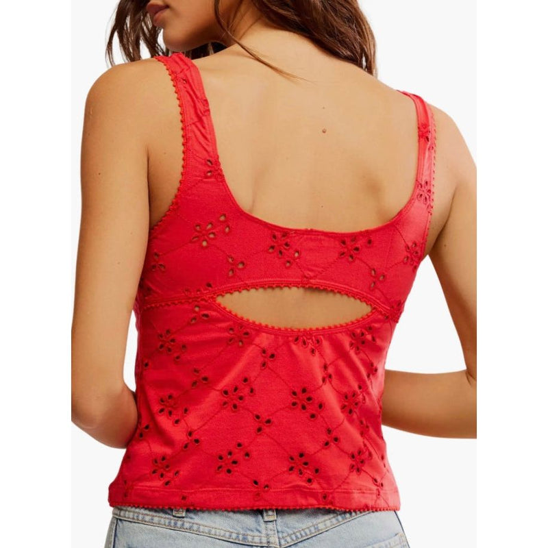 Full Bloom Eyelet Cami - Multiple Colors