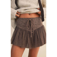 Brown Blossom Mini Skort