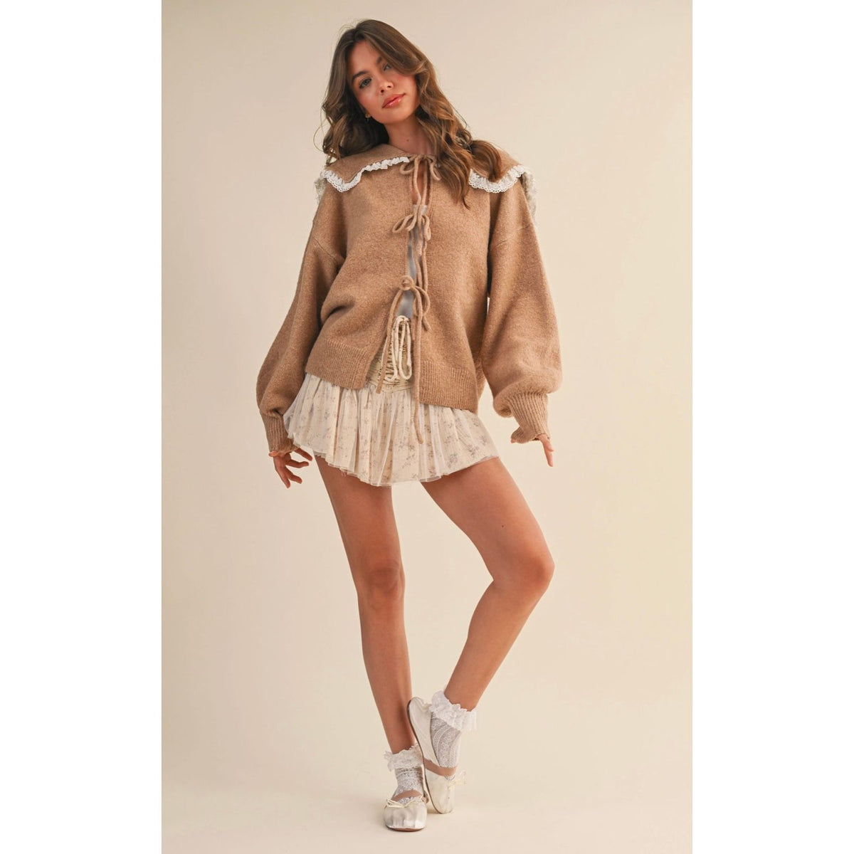 Cream Blossom Mini Skort