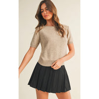 Short Sleeve Crewneck Sweater