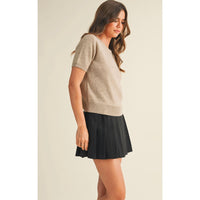 Short Sleeve Crewneck Sweater