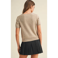 Short Sleeve Crewneck Sweater