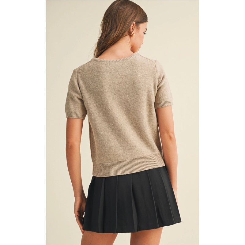 Short Sleeve Crewneck Sweater