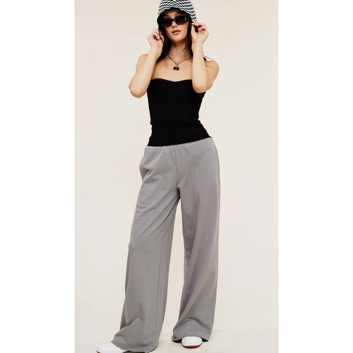 Wide Leg Cotton Joggers (2 Colors)