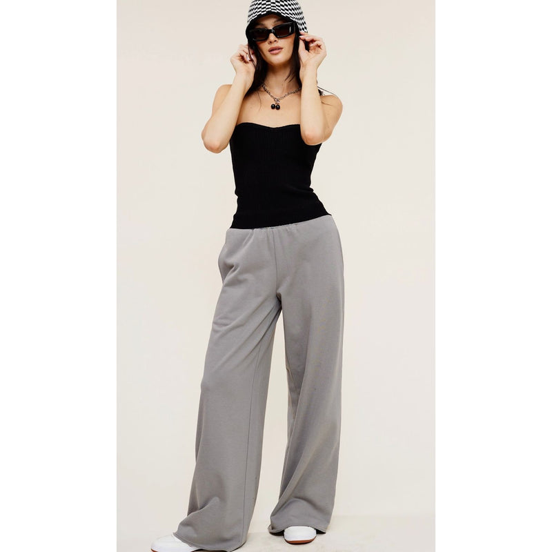 Wide Leg Cotton Joggers (2 Colors)
