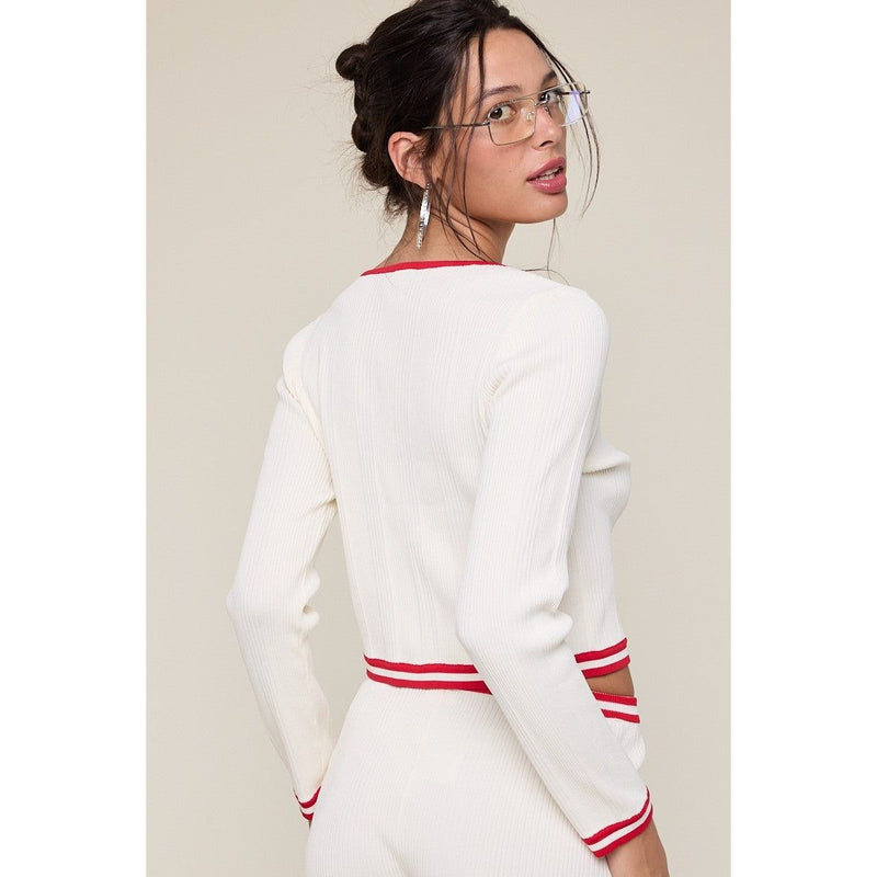 Sag Harbor Cardigan in White