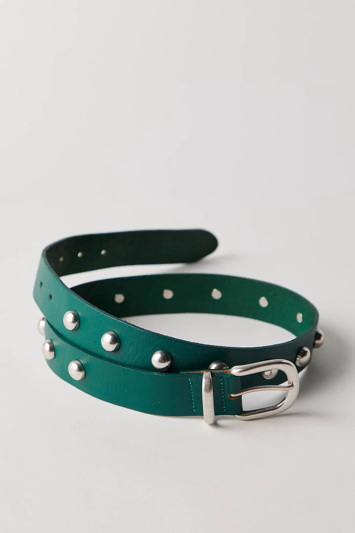 Rhodes Stud Belt- Emerald