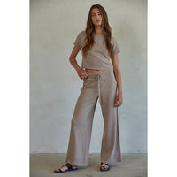 Cozy Travel Top - Mocha (Part of a Matching Set)