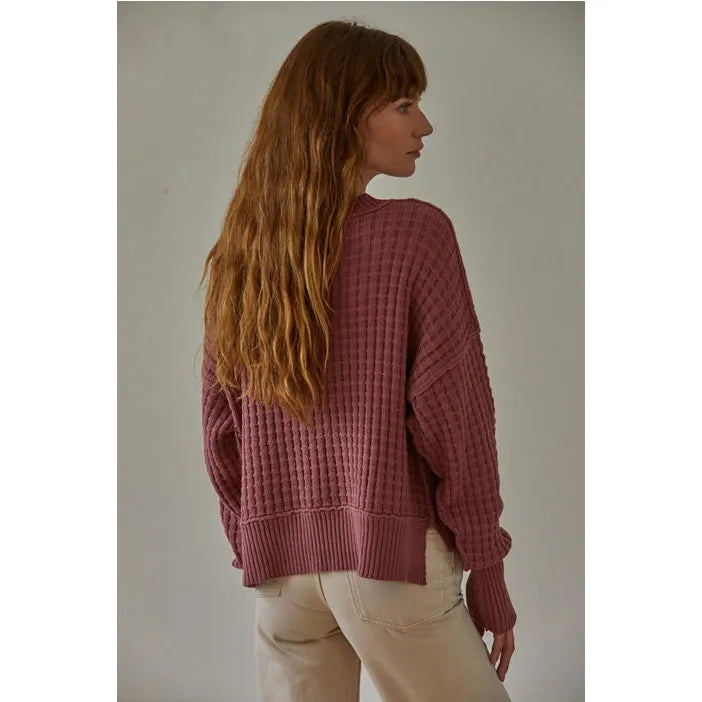 Dock of The Bay Sweater (Dark Mauve)