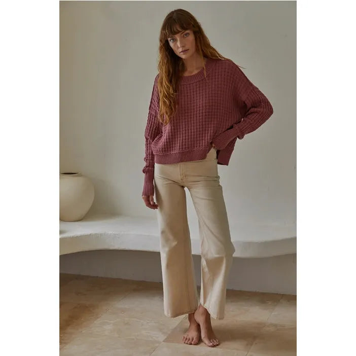 Dock of The Bay Sweater (Dark Mauve)