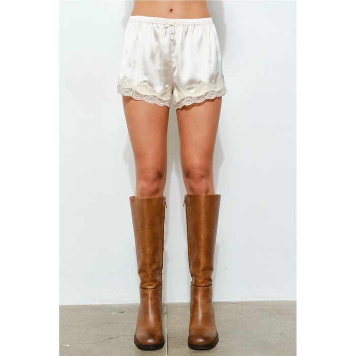 Cream Satin Short