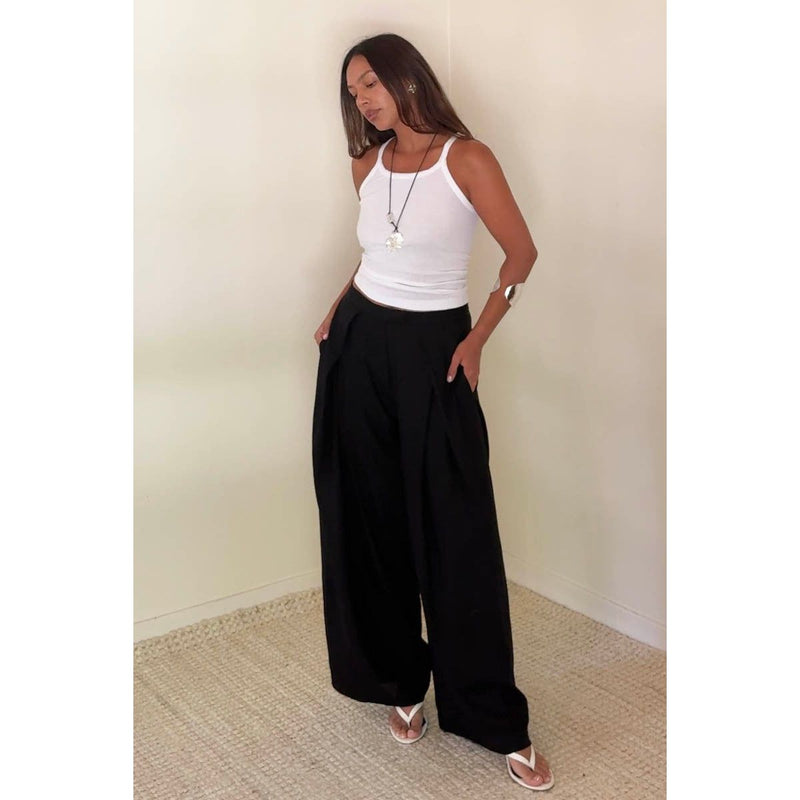 High Waisted Linen Pants
