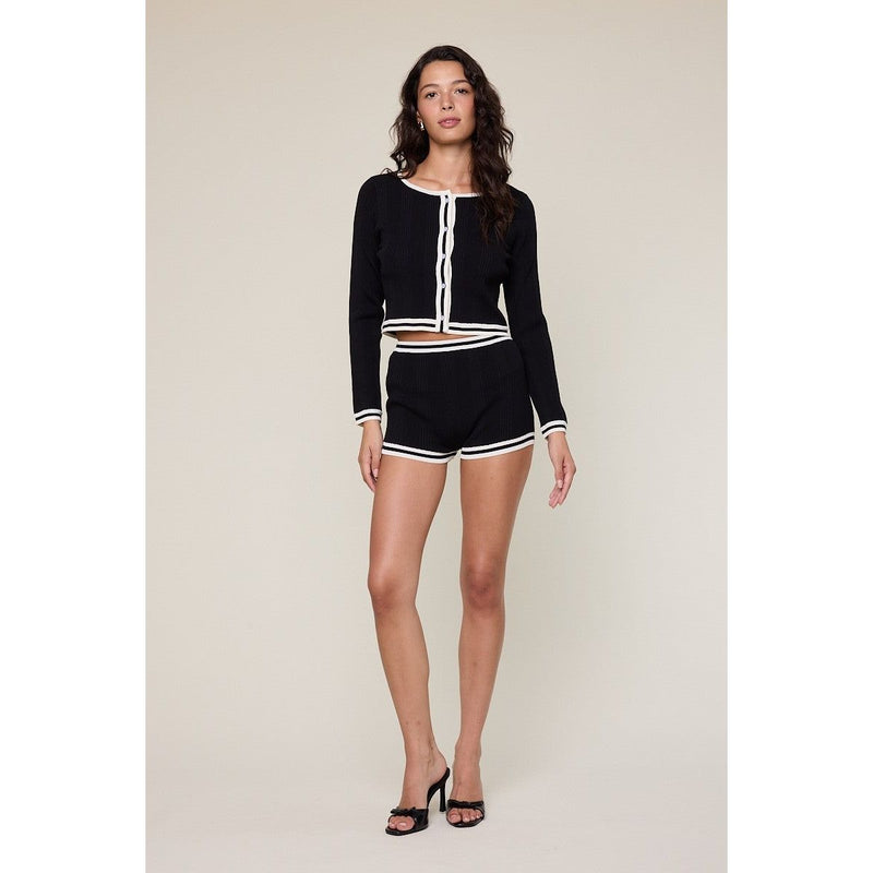 Sag Harbor Cardigan in Black