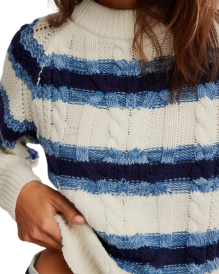 Frankie Cable Stripe Sweater