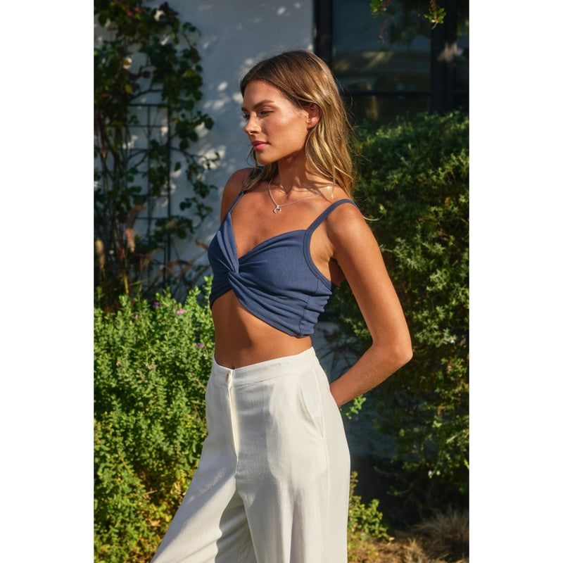 Twisted Tee in Indigo