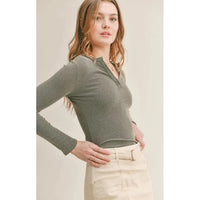 Hey Henley Top (2 Colors)