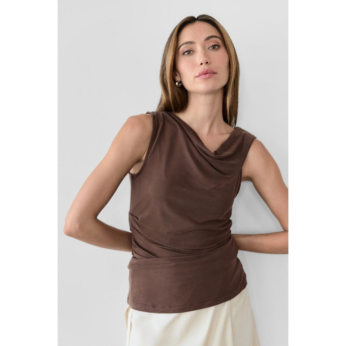 The Emilia Top in Brown