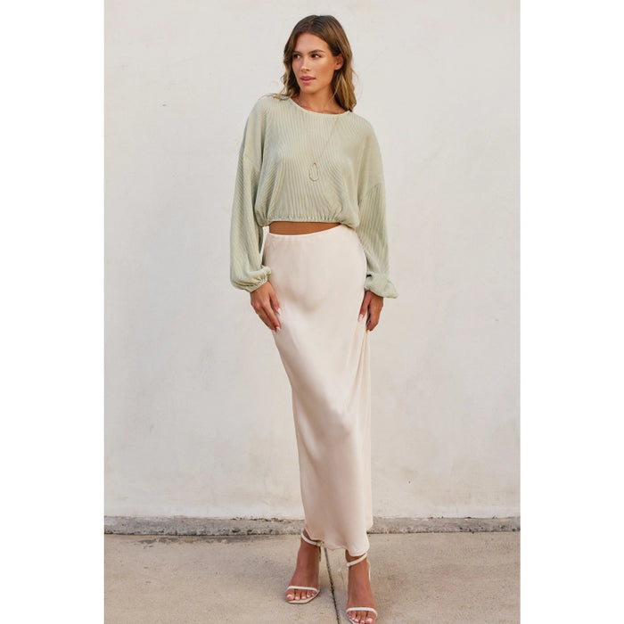 Claudette Satin Skirt