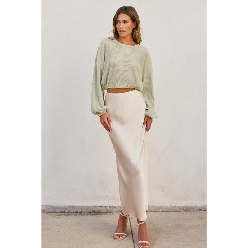 Claudette Satin Skirt