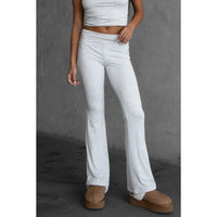 Cora Fold Over Pants in Heather Grey