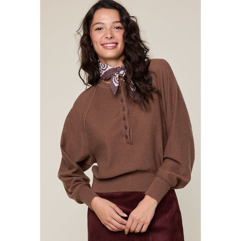 Lazy Sweater in Mocha