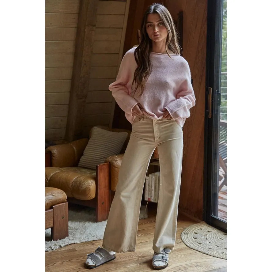Polly Sweater in Bubblegum Pink