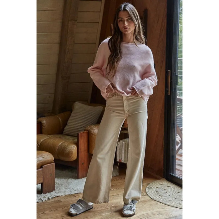 Polly Sweater in Bubblegum Pink