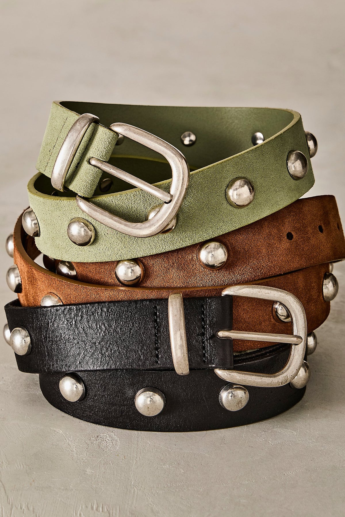 Rhodes Stud Belt- Emerald