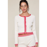 Sag Harbor Cardigan in White