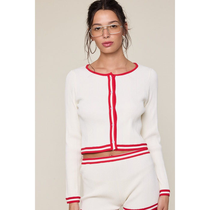 Sag Harbor Cardigan in White