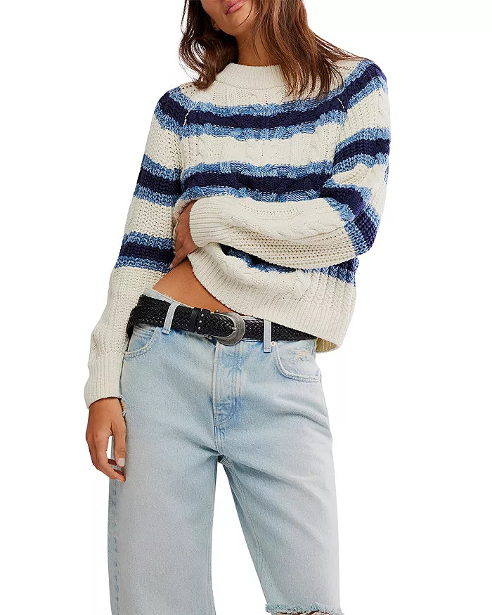 Frankie Cable Stripe Sweater